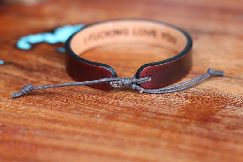 Valentines gift for men,leather bracelet for men,customized leather bracelet,leather anniversary gift,wedding gift,boyfriend gift image 5