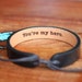 Men's leather bracelet-hidden message bracelet-Personalized leather bracelet custom leather bracelet- anniversary gift- gift for men- custom 