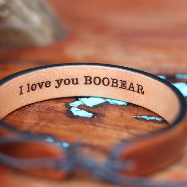 Men's leather bracelet-Personalized-customize-Valentine's gift-men gift- Boho Bracelet - anniversary gift- Leather Bracelet-message bracelet