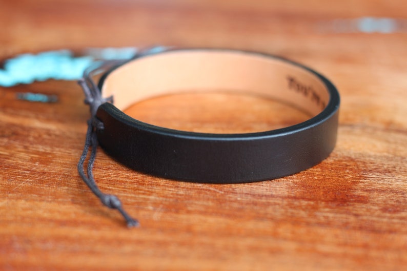 Men's leather bracelet-hidden message bracelet-Personalized leather bracelet custom leather bracelet anniversary gift gift for men custom image 4