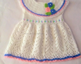 Little Girl Ruffle Affair Dress , Baby girl Crochet dress , crochet for baby 12 months , Pdf pattern crochet BABY frock , cute baby dress