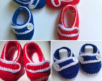 CROCHET Baby Booties Baby Boy Mocassins Fácil tutorial de fotos padrão de crochê para Baby Booties Sapatos de crochê Arquivo digital Download instantâneo