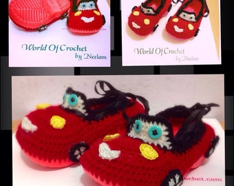 Crochet Baby Shoes Cars /Booties / Slippers /Instant Download /kids shoe /crochet booties pattern/ Crochet car