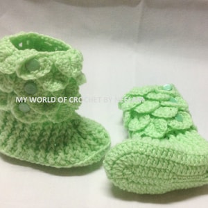 Botas de crocodilo, padrão de sapato de bebê de crochê, padrão de botas de crochê