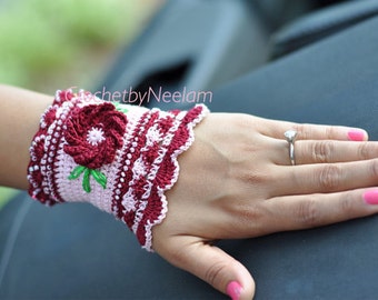 Crochet bracelet pattern -Jewelry bracelet crochet pattern, bohemian unique bracelet, beads bracelet,Bracelet Cuff,Cuff bracelet pattern P78