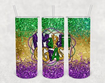 Mardi Gras Glitter Tumbler/Mardi Gras Glitter/Let’s drink/ Mardi Gras Tumbler/ Mardi Gras/ Gift for her/Gift for him/Gift for Mom