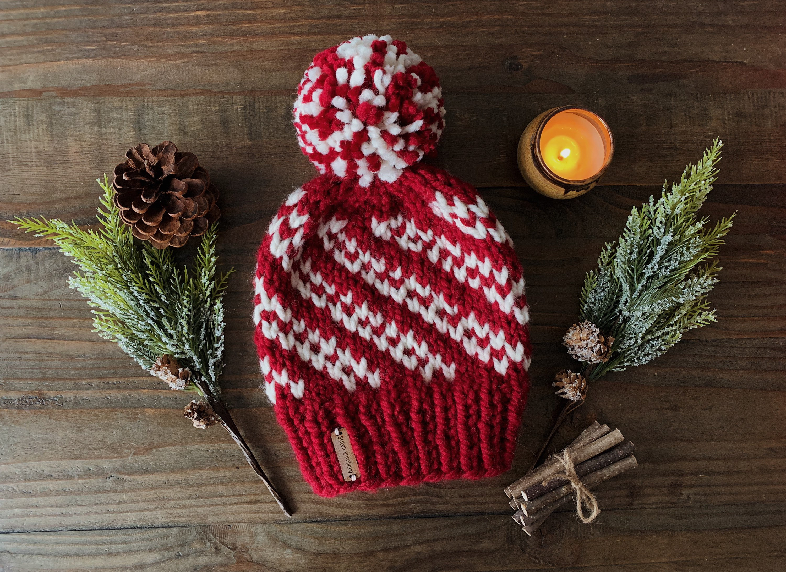 Candy Cane Beanie - Etsy display picture 1