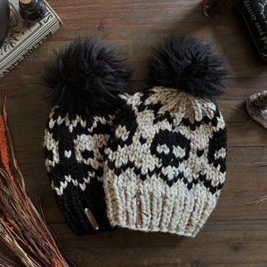 The Skelly Beanie - BYOB (Build Your Own Beanie) // Stitch Witchery Co., Women&#39;s, Men’s, Unisex, knit beanie, skull beanie, Halloween beanie