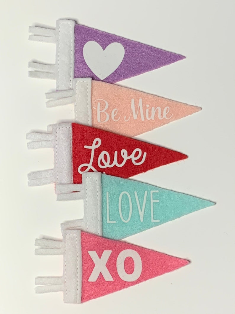 Tiny Valentine Flag Valentine Pennant Valentine Decor