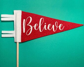 Mini Christmas Flag, Christmas Pennant, Holiday Decor