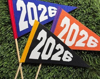 2026 Felt Pennant Flag: Graduation Party, Sports Banquet Decor