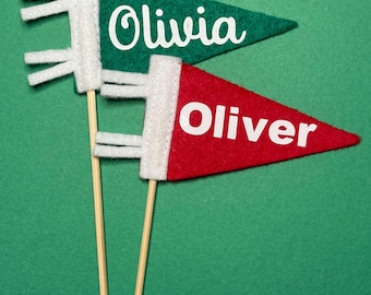 Personalized Christmas Flag, Elf Sized Pennant