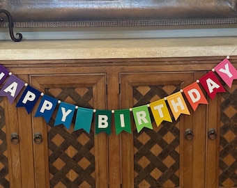 Happy Birthday Banner Garland