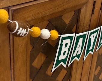 College Football Garland, Spirit Decoration, Custom Garland Tailgate Decor