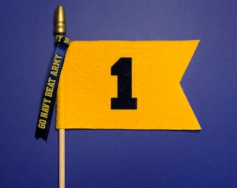 USNA Guidon Flag Decor, Personalized Navy Ornament