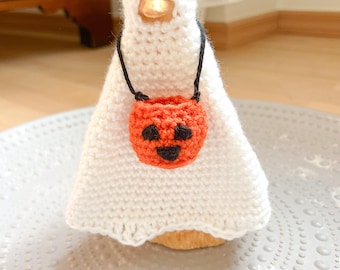 MOTIF pour bureau de 7 pouces oie Halloween fantôme des bonbons ou un sort tenue d'automne motif au crochet en téléchargement numérique uniquement