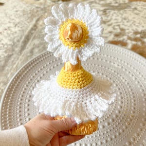 PATRÓN para ESCRITORIO de 7 pulgadas Vestido con flores de margaritas de ganso Descarga digital Solo patrón de crochet
