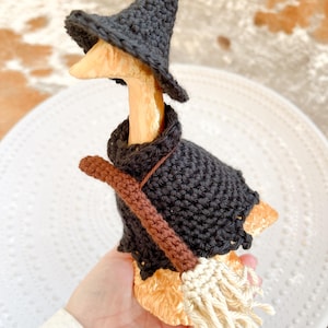 PATTERN for 7 inch DESK Goose Halloween Witch Trick or Treat Fall Outfit Digital Download Crochet Pattern Only