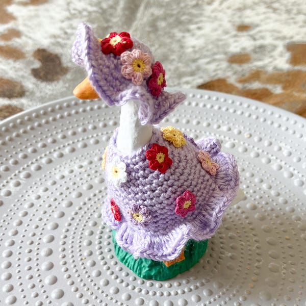 Vestido con flores de ganso de escritorio de 7 pulgadas