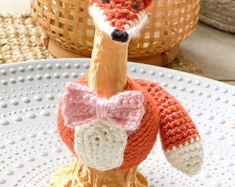 Patrón para disfraz de zorro ganso de escritorio de 7 pulgadas. Descarga digital del patrón de crochet.