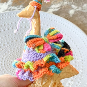 PATRÓN para vestido de fiesta de ganso de escritorio de 7 pulgadas, descarga digital, patrón de crochet únicamente