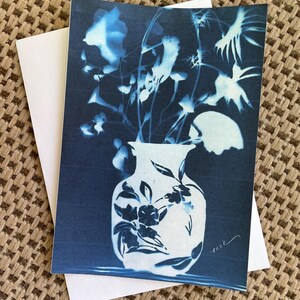 Cyanotype Art Cards: Bundle of 4- from original cyanotype art zdjęcie 7