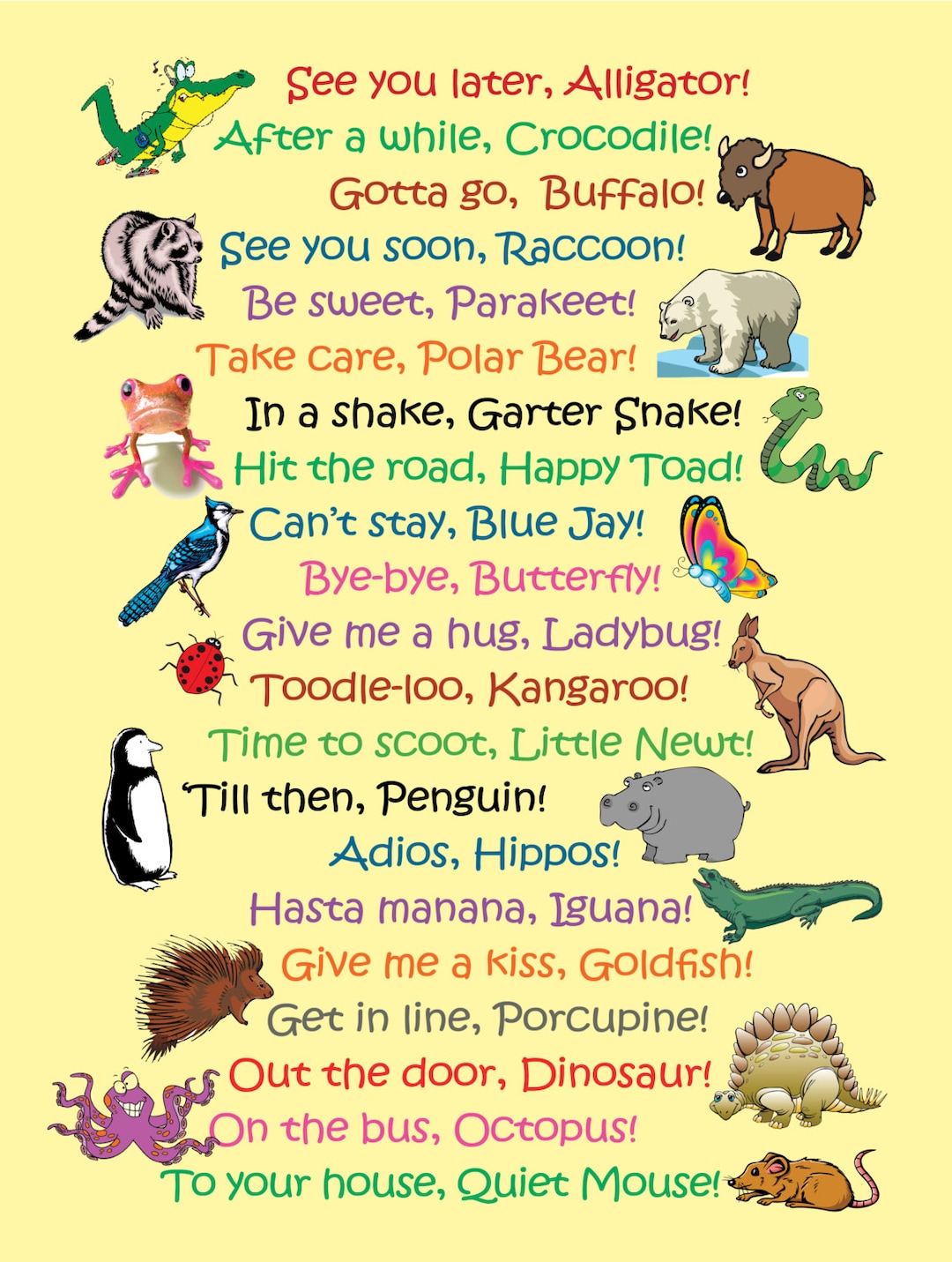 See Ya Later Alligator Poster for Child's Room or Home Colorful Whimsical Humorous Good-bye Sayings Eco-friendly - Etsy see-ya-later-alligator-poster-for-child-s-room-or-home-colorful-whimsical-humorous-good-bye-sayings-eco-friendly-etsy