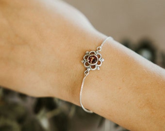 Flower Memorial Flower Bezel Link Bracelet:Flower Petals from Wedding, Funeral, Baptism, Shower, Anniversary, Birth, Special Occasion
