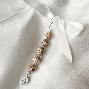 Flower Memorial Bead Keepsake Bouquet Charm:Flower Petals from Wedding, Funeral, Baptism, Shower, Anniversary, Birth, Special Occasion