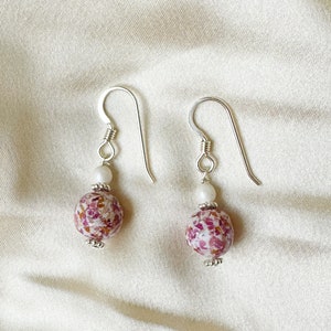 Flower Memorial Bead Earrings:Petals from Wedding, Funeral, Baptism, Shower, Anniversary, Birth, Special Occasion