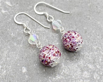 Flower Memorial Bead Earrings:Petals from Wedding, Funeral, Baptism, Shower, Anniversary, Birth, Special Occasion
