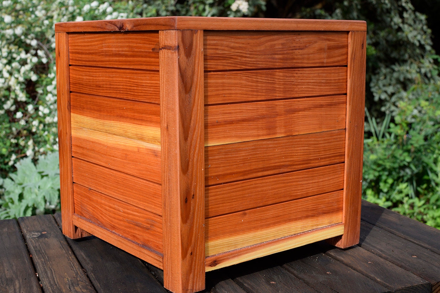 13 large redwood planter rustic style planter wooden etsy