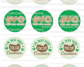 Girl - Scout - Cookies - 2.25 inch Circle Images - 8x11 sheet