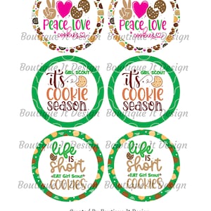 Scout - Girl - 4 - 2.5 Inch Flatback Button Image - 8x11.5 sheet
