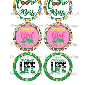 Scout - Girl 1 - 2.5 Inch Flatback Button Image - 8x11.5 sheet