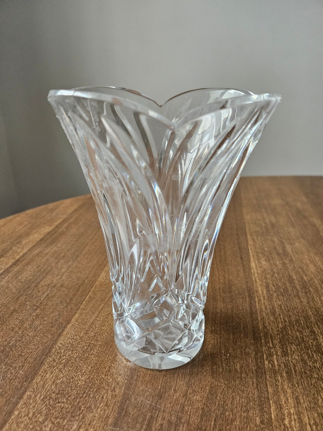 Vintage Crystal Vase Waterford Crystal Glenfall 6 Crystal Vase Etsy