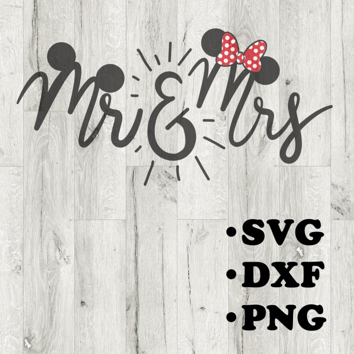 Mr & Mrs Mickey Mouse and Minnie-Instant Download | Etsy