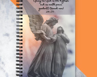 Glory to God in the highest | God’s love notebook | Angel protection | God’s love journal | sermon notebook | Spiral notebook