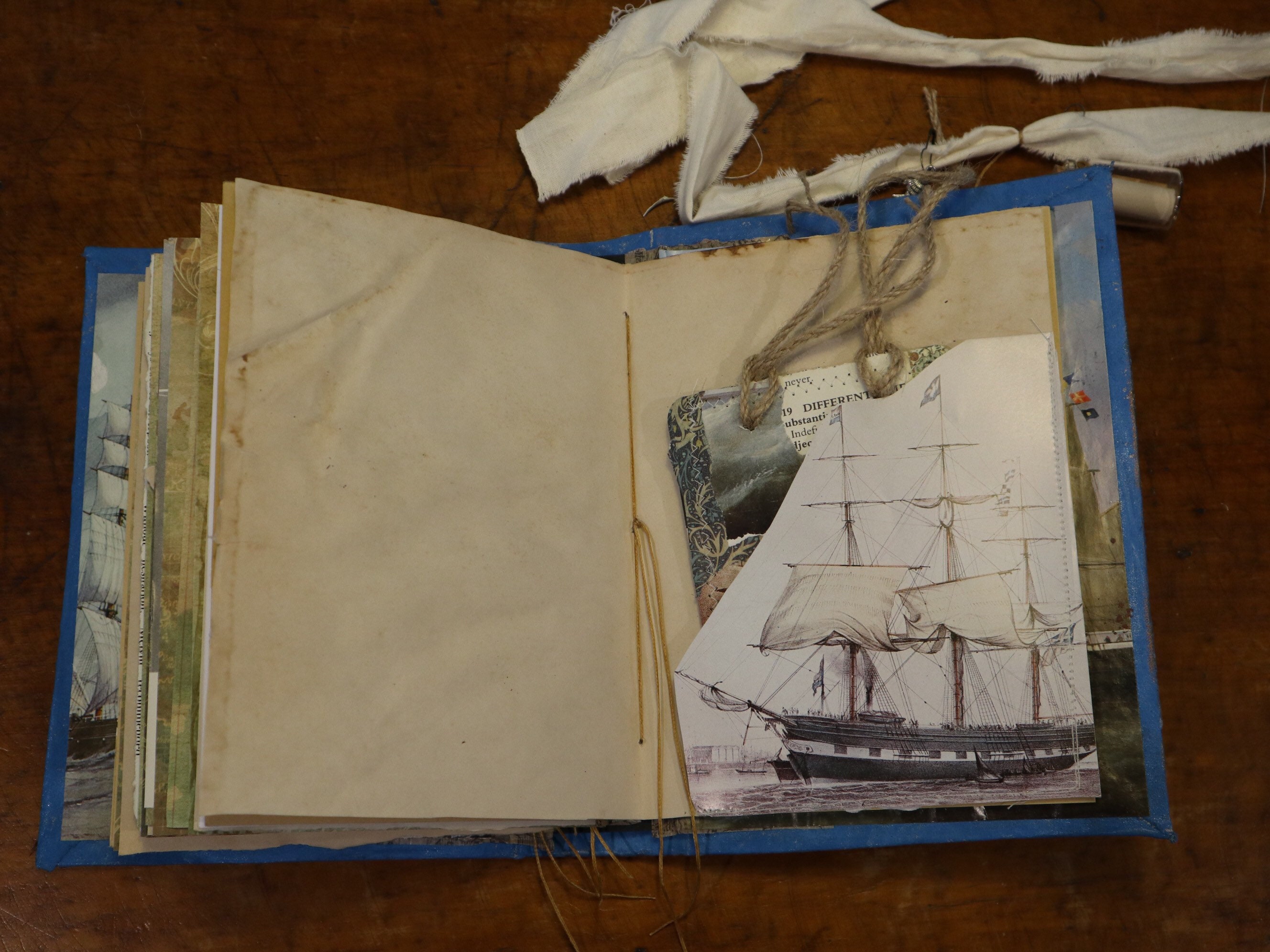Blue Nautical Boat Journal Junk Journal Photo Album Airbnb Etsy UK