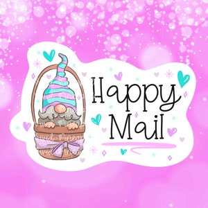 Automatic download - Happy Mail - Gnome - Easter Basket - Clover - Digital Sticker - Sticker File