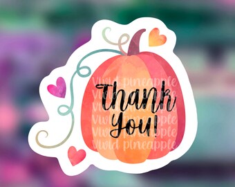 Automatischer Download - Thank You - Herbst - Kürbis Sticker - Sticker Datei