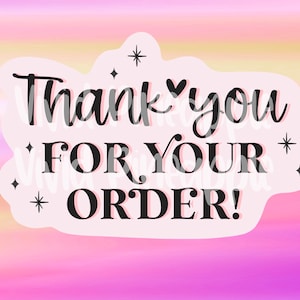 PNG Sticker Download - Thank You For Your Order - Bohemian Boho Style - Small Business Sticker - Packaging Stickers Labels - Small Shop