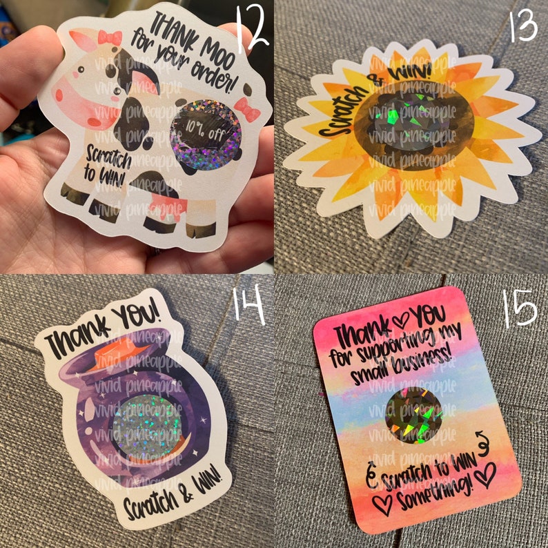 Scratch & Win Cards Etsy