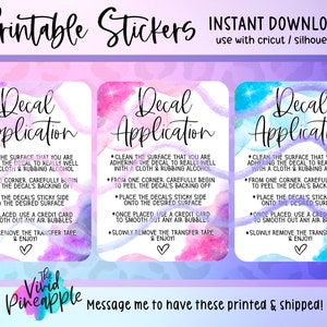 PNG Sticker Download - Decal Application Instructions - Small Business Sticker