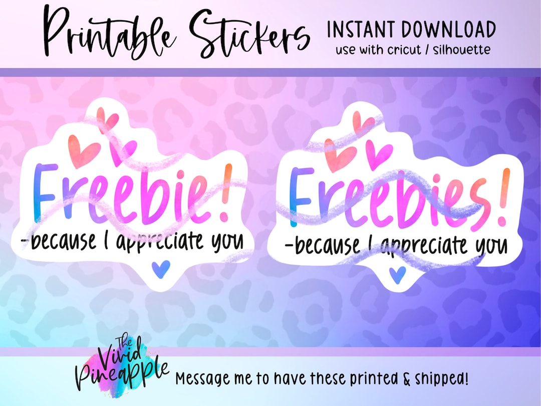 Freebie Inside Just Stickers PNG