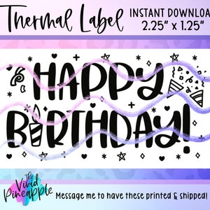 Glintvil Happy Birthday Stickers - Pack of 10