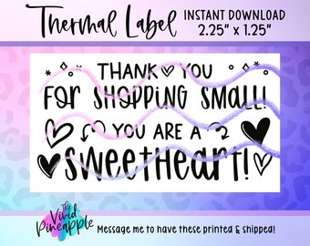 Valentines Day Digital Sticker Download - Thermal Printer Label Download - For 2.25" x 1.25" Thermal Labels - Digital Sticker for Cricut