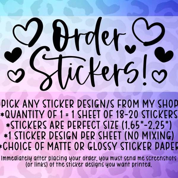 Order Sticker Sheets • Quantity of 1 = 1 Sheet of Stickers • Vivid Pineapple