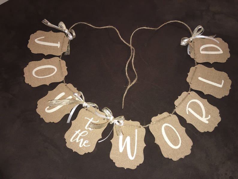 Joy To The World Christmas Banner Jesus Decoration Etsy