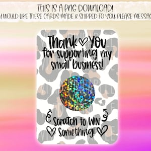 PNG Download - Scratch to Win Card Design - Scratch Off Cards - Digital Download - Small Business Supplies